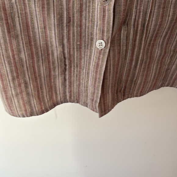 Lane Bryant Womans Button Up Shirt Tucks On Each Side Of Front Size 26/28 - Picture 7 of 14